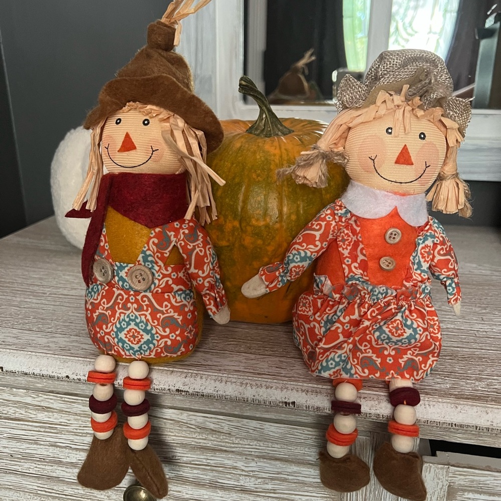 Set of Plush Scarecrows